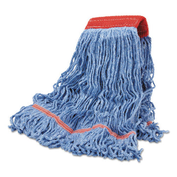 Boardwalk® Cotton Mop Heads, Cotton-synthetic, Large, Looped End, Wideband, Blue, 12-ct freeshipping - TVN Wholesale